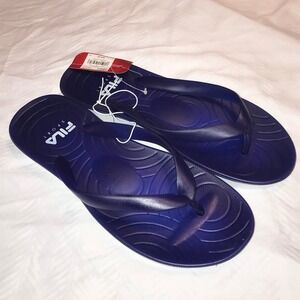 Fila Sport Navy Blue Thong Flip Flop Sandals Mens Size 7/8 WRU617FS0